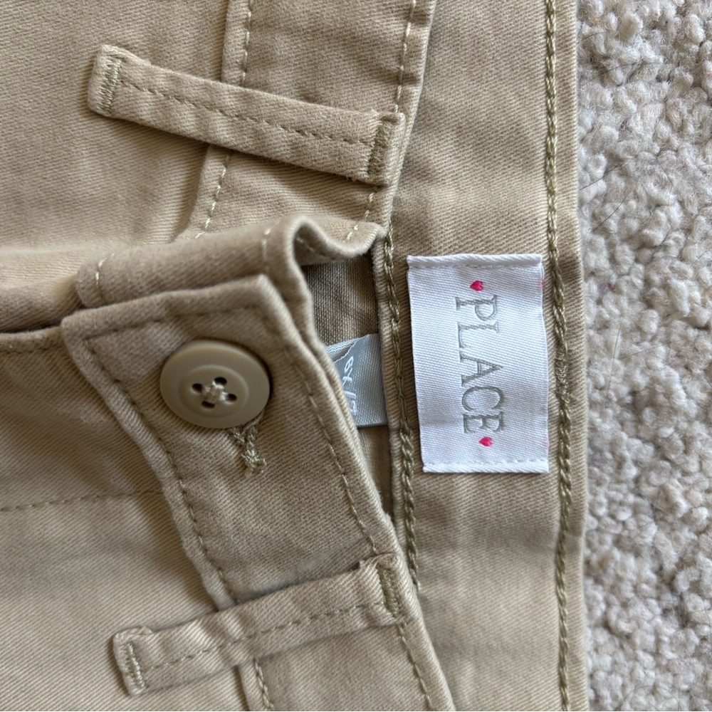 The Childrens Place Kids Uniform Stretch Chino Pants - Tan - Picture 5 of 6